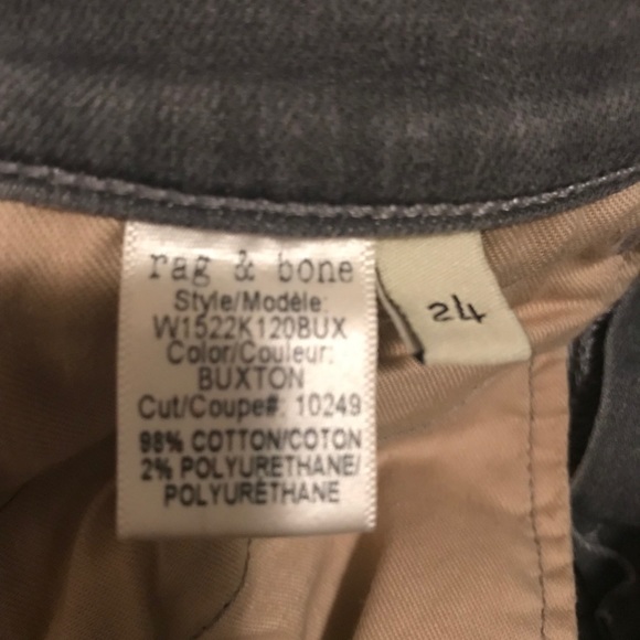 Like new rag & bone Rbw 23 Jeans in Buxton $275 - Picture 5 of 8